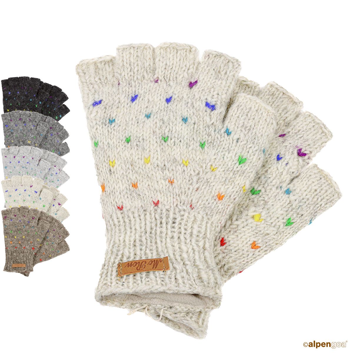 Handschuhe mit halben Fingern Modell Nirma Regenbogen Auswahl